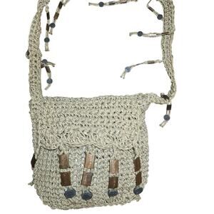 woven raffia cross body bag By Latina Made In Italy Vintage